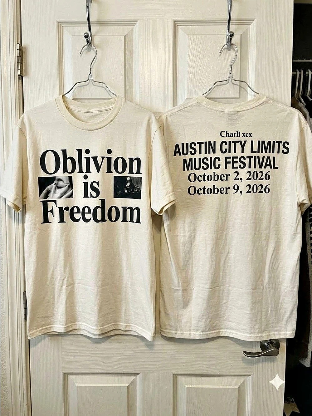 Charli XCX Austin City Limits Music Festival 2026 Oblivion Is Freedom T-Shirt